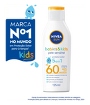 NIVEA SUN Protetor Solar Kids & Babies Pele Sensível FPS 60 125ml